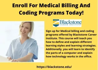Enroll For Medical Billing And Coding Programs Today!
