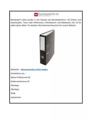 Büromaterialien online kaufen  Bürobedarf24.ch
