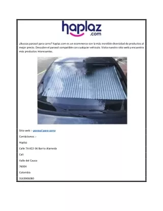 Parasol para carro  haplaz.com