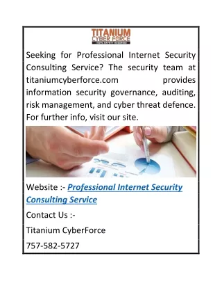 Professional Internet Security Consulting Service Titaniumcyberforce.com