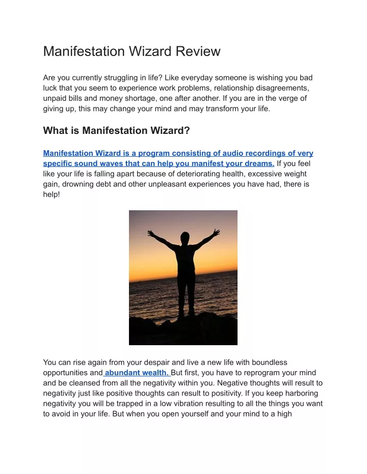 manifestation wizard review