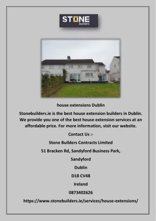 house extensions dublin | Stonebuilders.ie