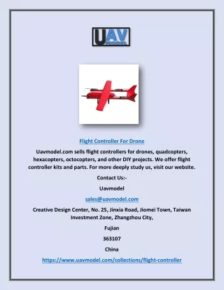flight controller for drone