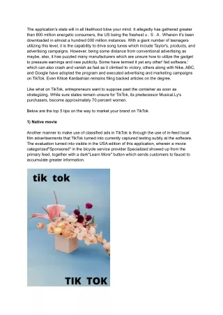 Top 5 Tips On How To Market Your Brand on TikTok