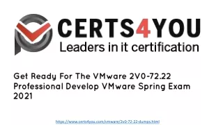Professional Develop VMware Spring  Exam Questions 2022