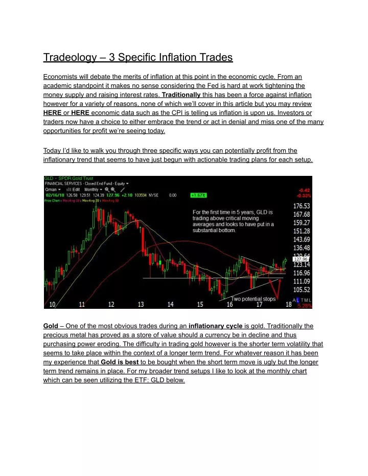 tradeology 3 specific inflation trades