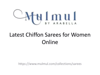 Buy Latest Chiffon Sarees Online