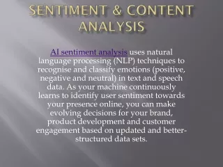 Sentiment & Content Analysis