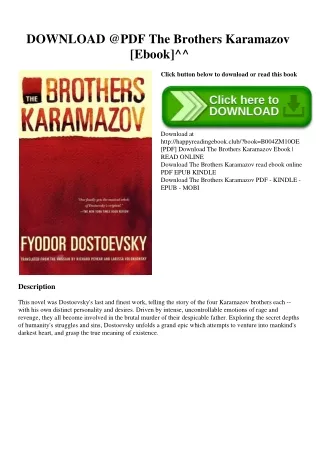 DOWNLOAD @PDF The Brothers Karamazov [Ebook]^^