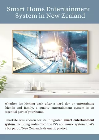 Smart Home Entertainment  System in New Zealand