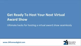 Get Ready To Host Your Next Virtual Award show