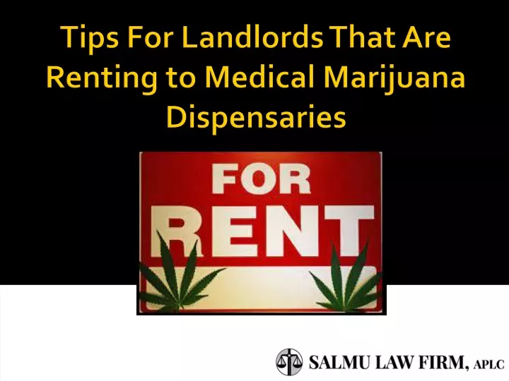 tips for landlords that are renting to medical marijuana dispensaries