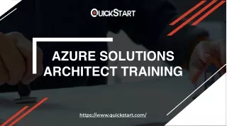 Top Azure Solutions Architect Training Certification Courses from QuickStart