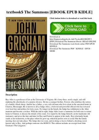 textbook$ The Summons [EBOOK EPUB KIDLE]