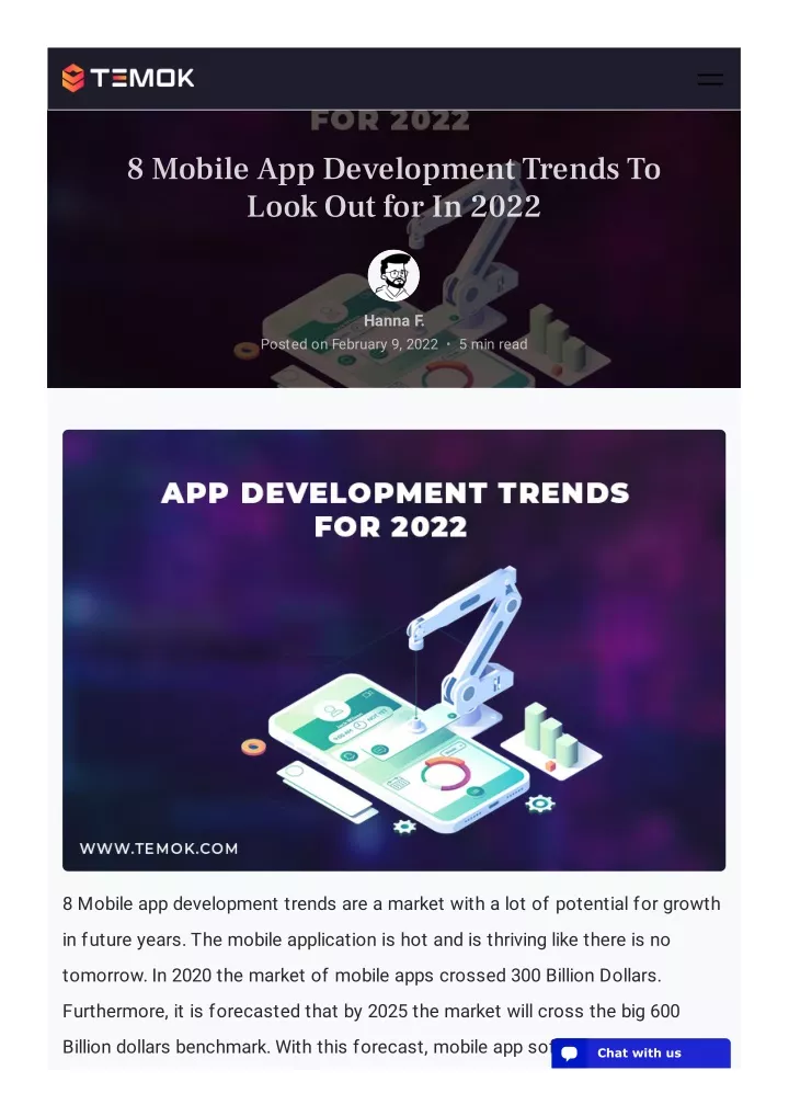 8 mobile app development trends to look