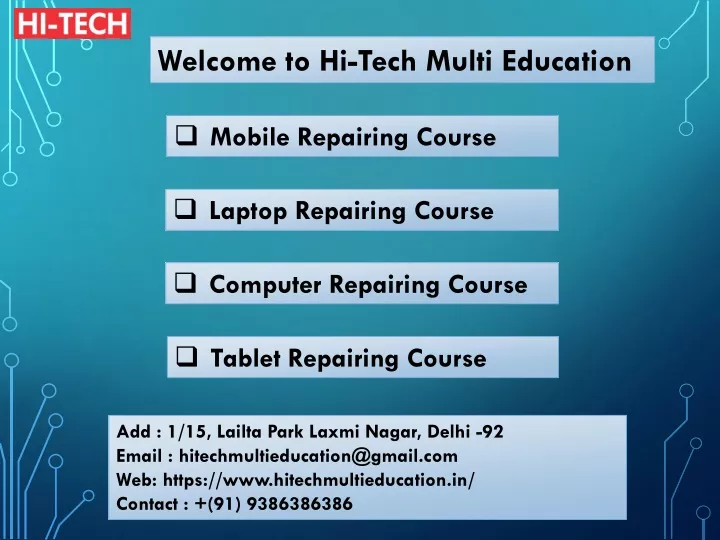 welcome to hi tech multi education