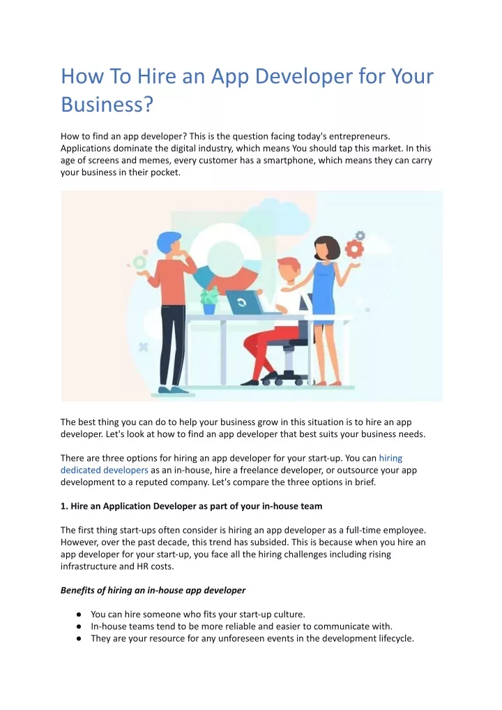 how to hire an app developer for your business