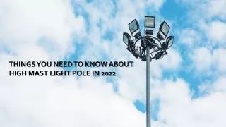 Things Need To Know About High Mast Light Pole