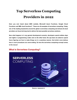 top serverless computing