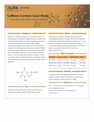 caffeine content case study