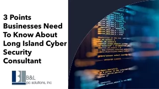 3 points businesses need to know about long island cyber security consultant