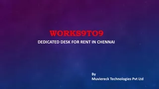 Dedicated Desk for Rent in Chennai