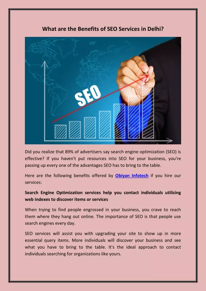 what are the benefits of seo services in delhi