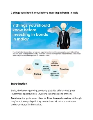 7 things you should know before investing