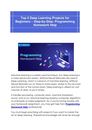 top 5 deep learning projects for beginners step