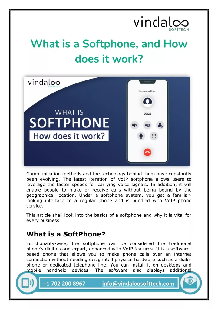 what is a softphone and how does it work