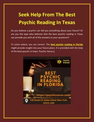 Seek Help From The Best Psychic Reading In Texas