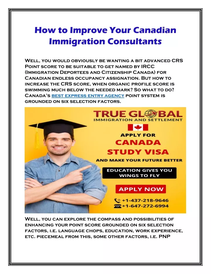 how to improve your canadian immigration