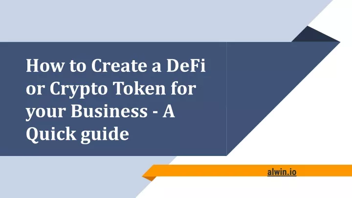 how to create a defi or crypto token for your