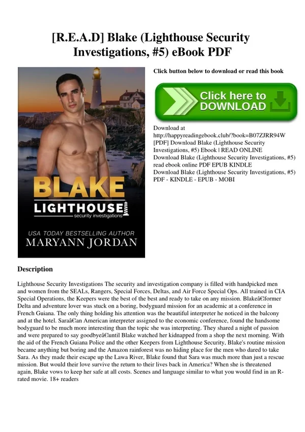 [R.E.A.D] Blake (Lighthouse Security Investigations  #5) eBook PDF