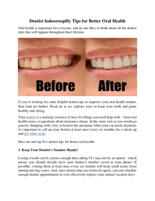 Dentist Indooroopilly Tips for Better Oral Health