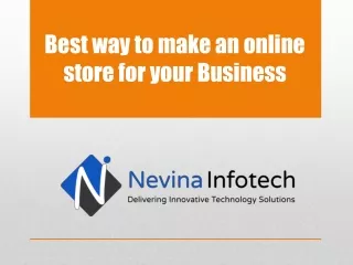 best way to make an online store for your business