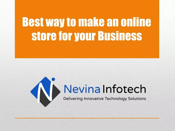 best way to make an online store for your business