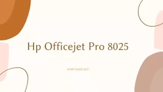 Hp Officejet Pro 8025