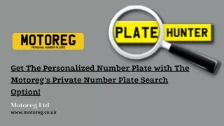 Cherished Number Plates For Sale - Motoreg Ltd