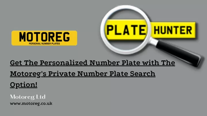 get the personalized number plate with