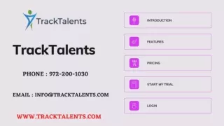 TrackTalents - Applicant Tracking Software