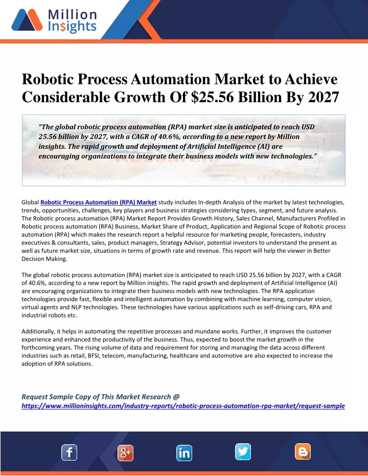 robotic process automation market to achieve