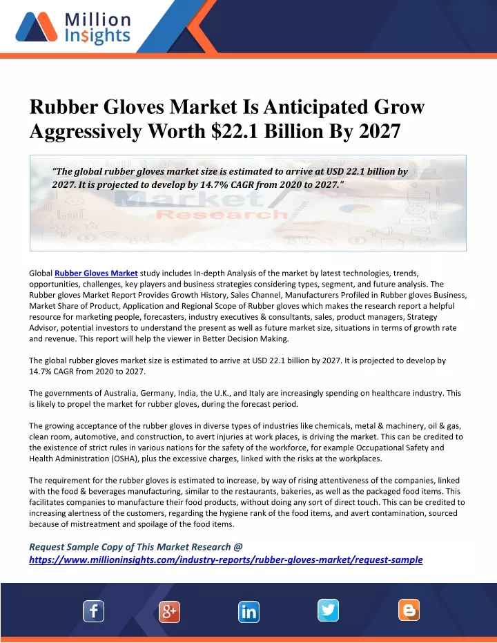 rubber gloves market is anticipated grow