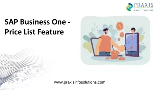 sap business one price list feature