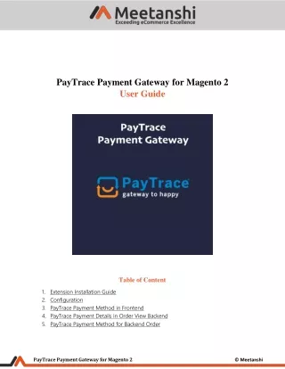 paytrace payment gateway for magento 2 user guide