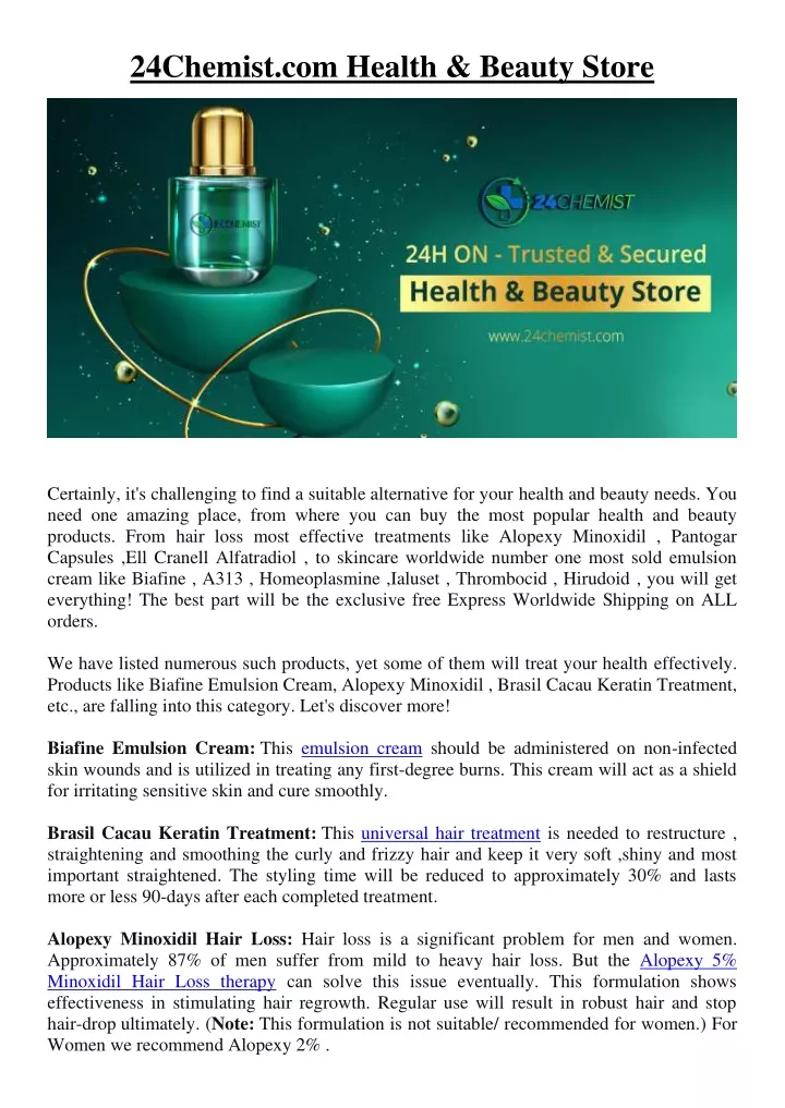 24chemist com health beauty store