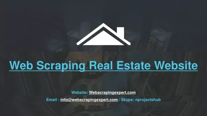 web scraping real estate website