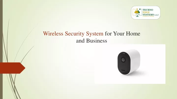 wireless security system for your home