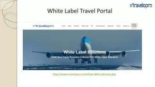 white label travel portal