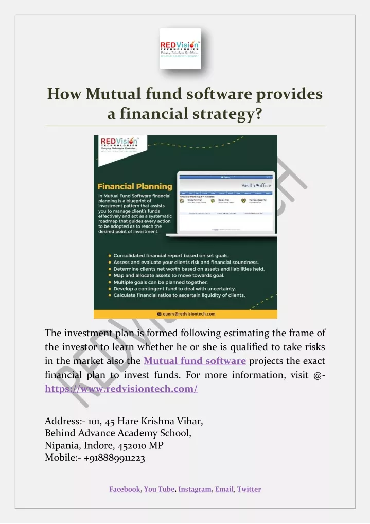 how mutual fund software provides a financial